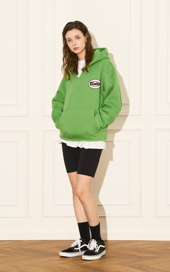 EMPTY REFERENCE Vintage Slogan Print Hoodie