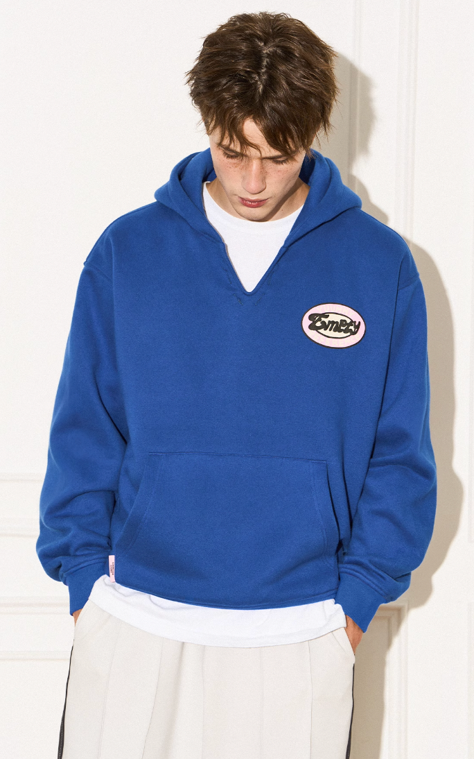 EMPTY REFERENCE Vintage Slogan Print Hoodie