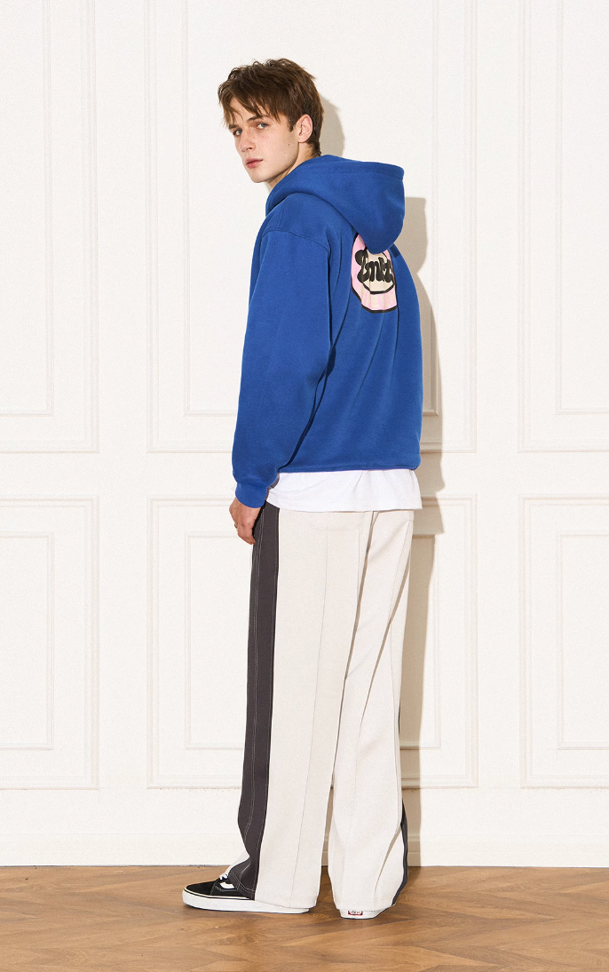 EMPTY REFERENCE Vintage Slogan Print Hoodie