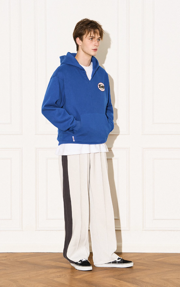 EMPTY REFERENCE Vintage Slogan Print Hoodie