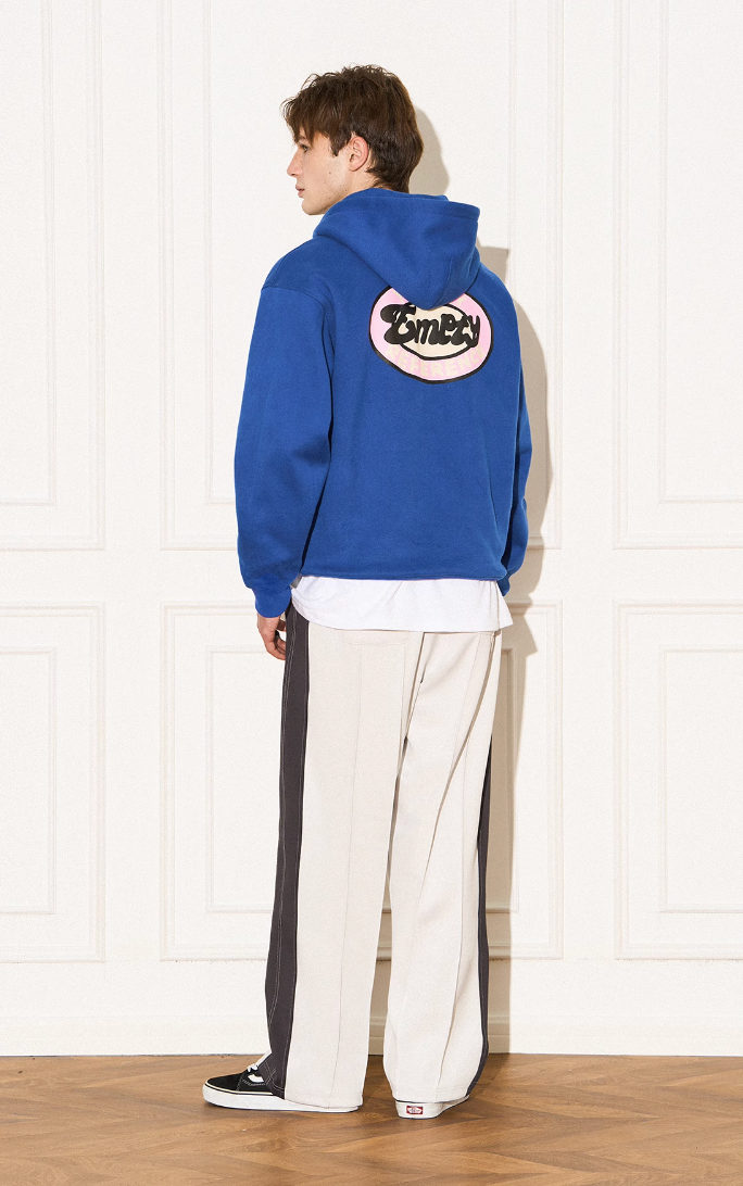 EMPTY REFERENCE Vintage Slogan Print Hoodie