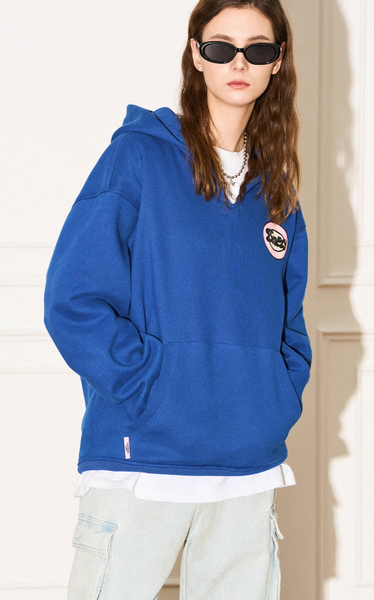 EMPTY REFERENCE Vintage Slogan Print Hoodie