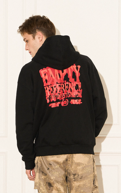 EMPTY REFERENCE Scorched Print Zipper Hoodie