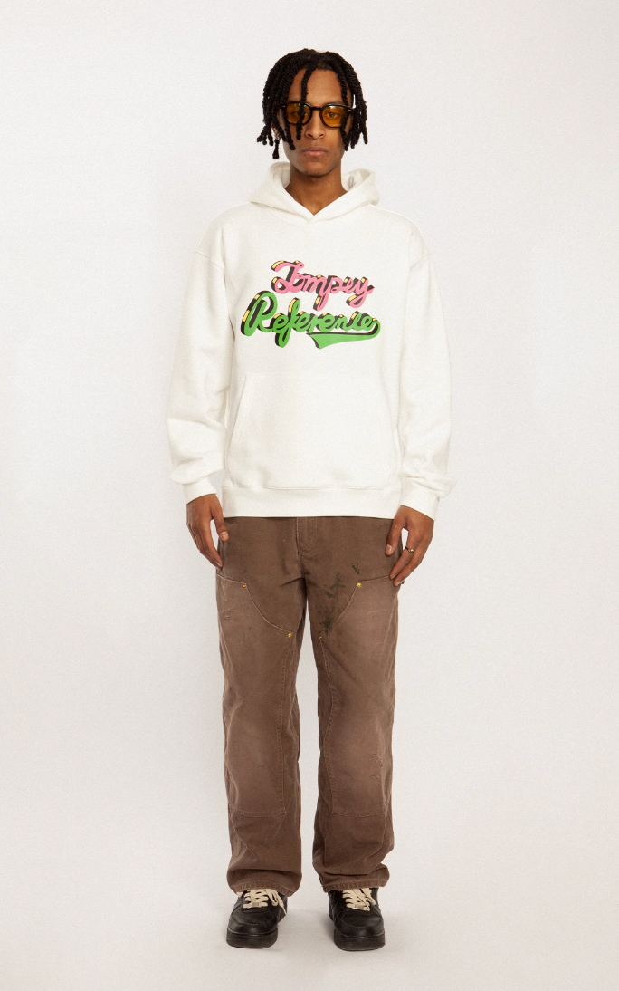 EMPTY REFERENCE Fluorescent Pink Green Logo Hoodie