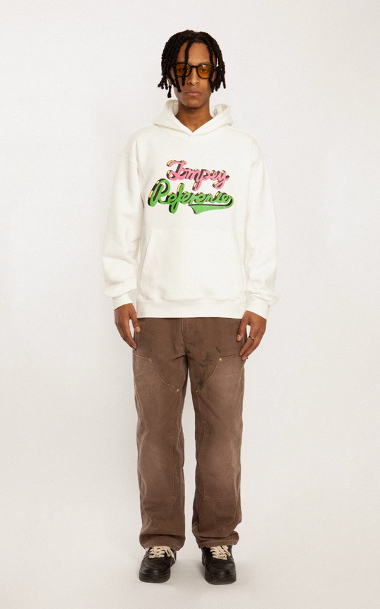 EMPTY REFERENCE Fluorescent Pink Green Logo Hoodie