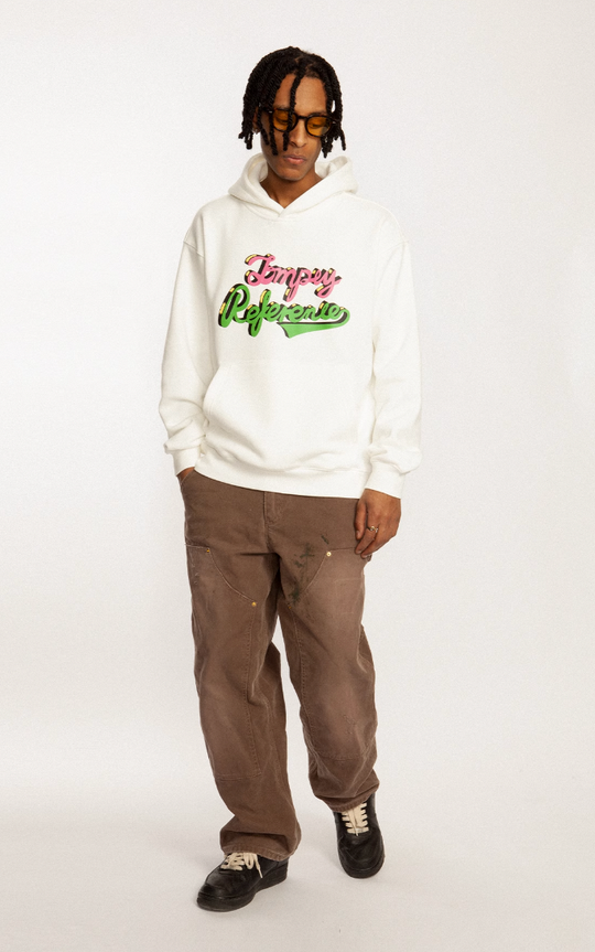 EMPTY REFERENCE Fluorescent Pink Green Logo Hoodie