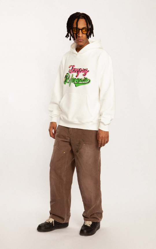 EMPTY REFERENCE Fluorescent Pink Green Logo Hoodie