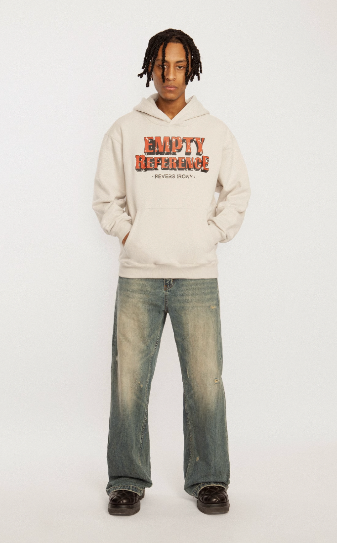 EMPTY REFERENCE Mottled Logo Hoodie
