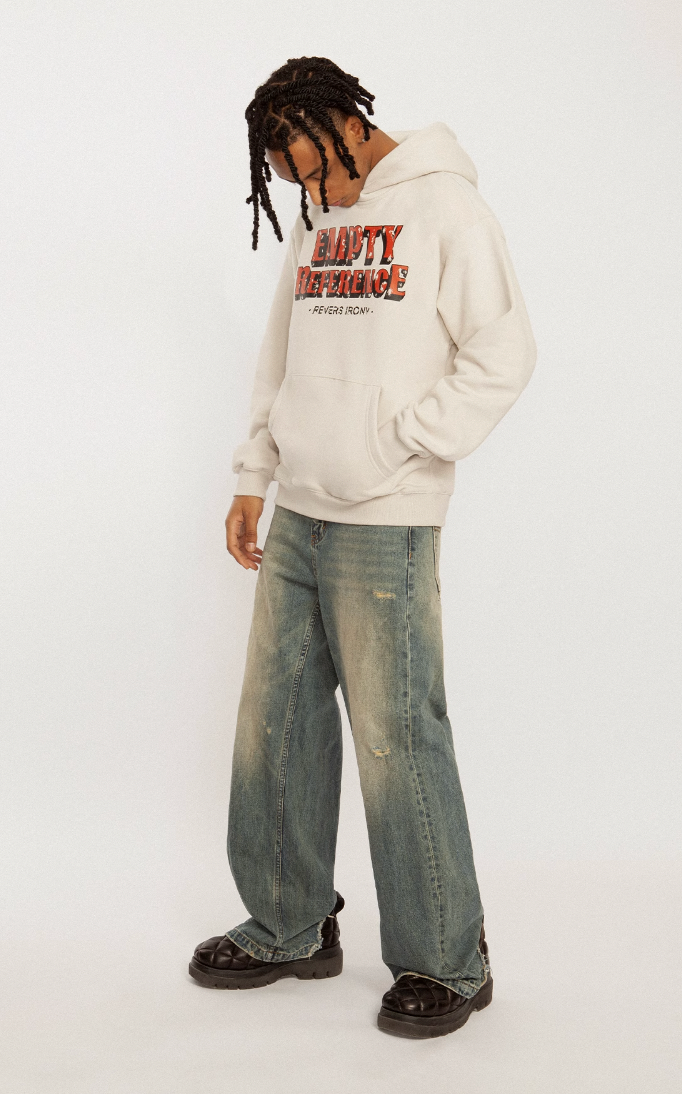 EMPTY REFERENCE Mottled Logo Hoodie