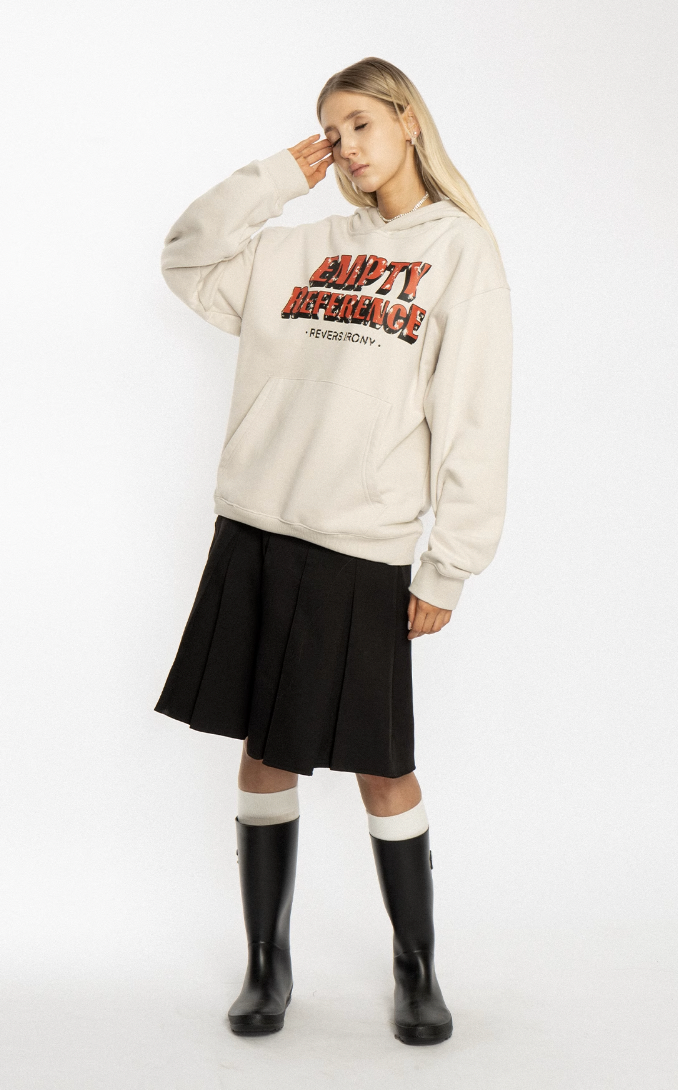 EMPTY REFERENCE Mottled Logo Hoodie
