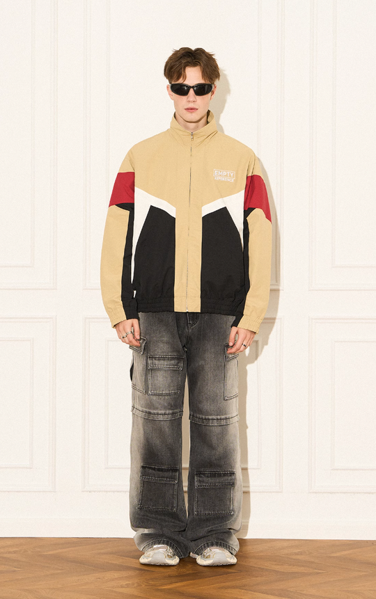 EMPTY REFERENCE Patchwork Vintage Sports Jacket