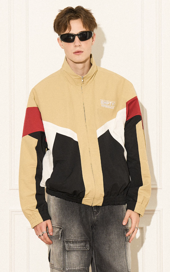 EMPTY REFERENCE Patchwork Vintage Sports Jacket