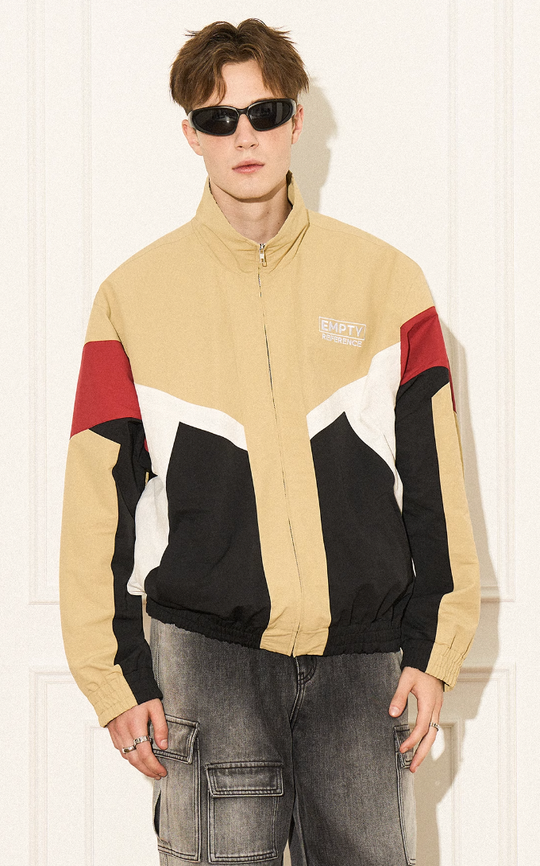 EMPTY REFERENCE Patchwork Vintage Sports Jacket