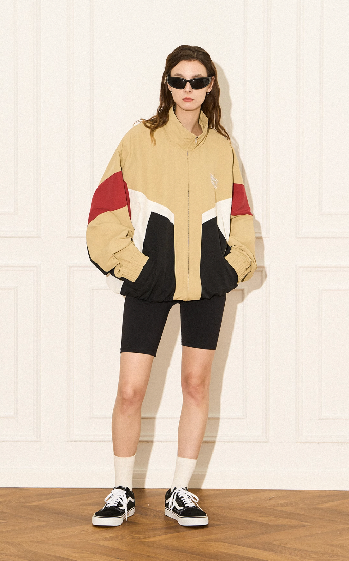 EMPTY REFERENCE Patchwork Vintage Sports Jacket