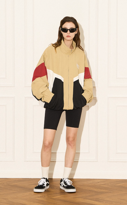 EMPTY REFERENCE Patchwork Vintage Sports Jacket