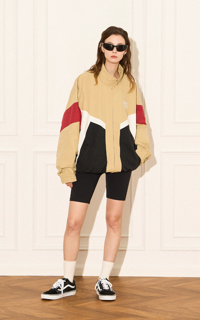 EMPTY REFERENCE Patchwork Vintage Sports Jacket