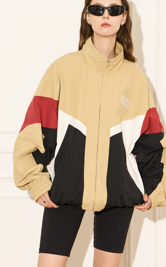 EMPTY REFERENCE Patchwork Vintage Sports Jacket