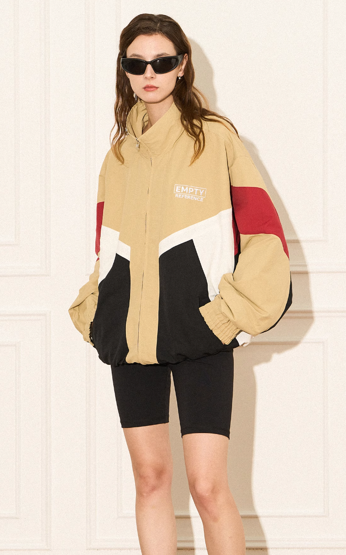 EMPTY REFERENCE Patchwork Vintage Sports Jacket