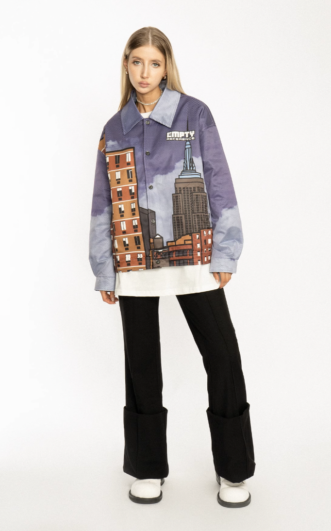 EMPTY REFERENCE City Street Printed Jacket