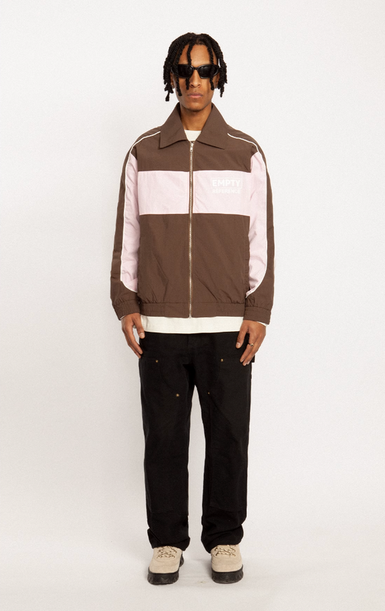 EMPTY REFERENCE Pink & Brown Patchwork Sports Jacket