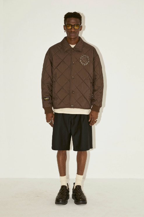 EMPTY REFERENCE Floral Print Quilted Jacket