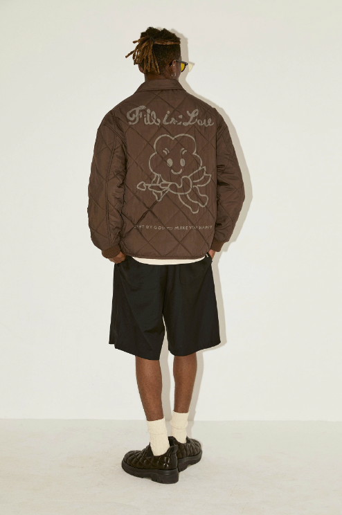 EMPTY REFERENCE Floral Print Quilted Jacket