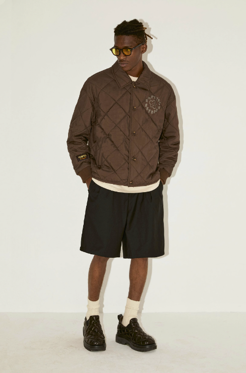 EMPTY REFERENCE Floral Print Quilted Jacket