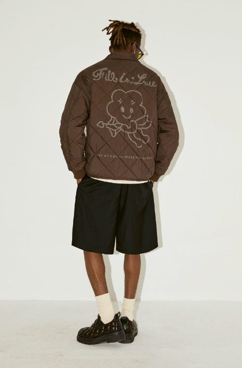 EMPTY REFERENCE Floral Print Quilted Jacket