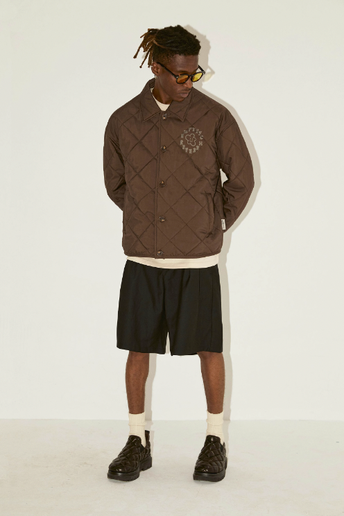 EMPTY REFERENCE Floral Print Quilted Jacket