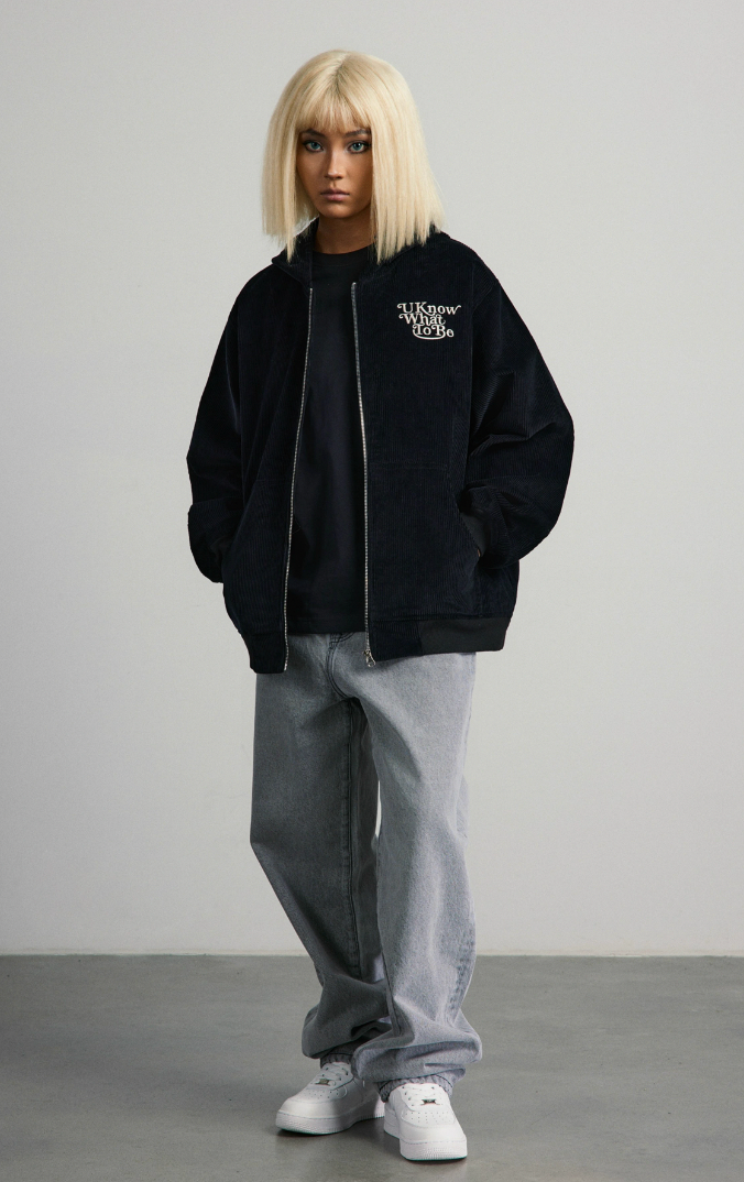 ANTIDOTE Corduroy Embroidered Hooded Jacket