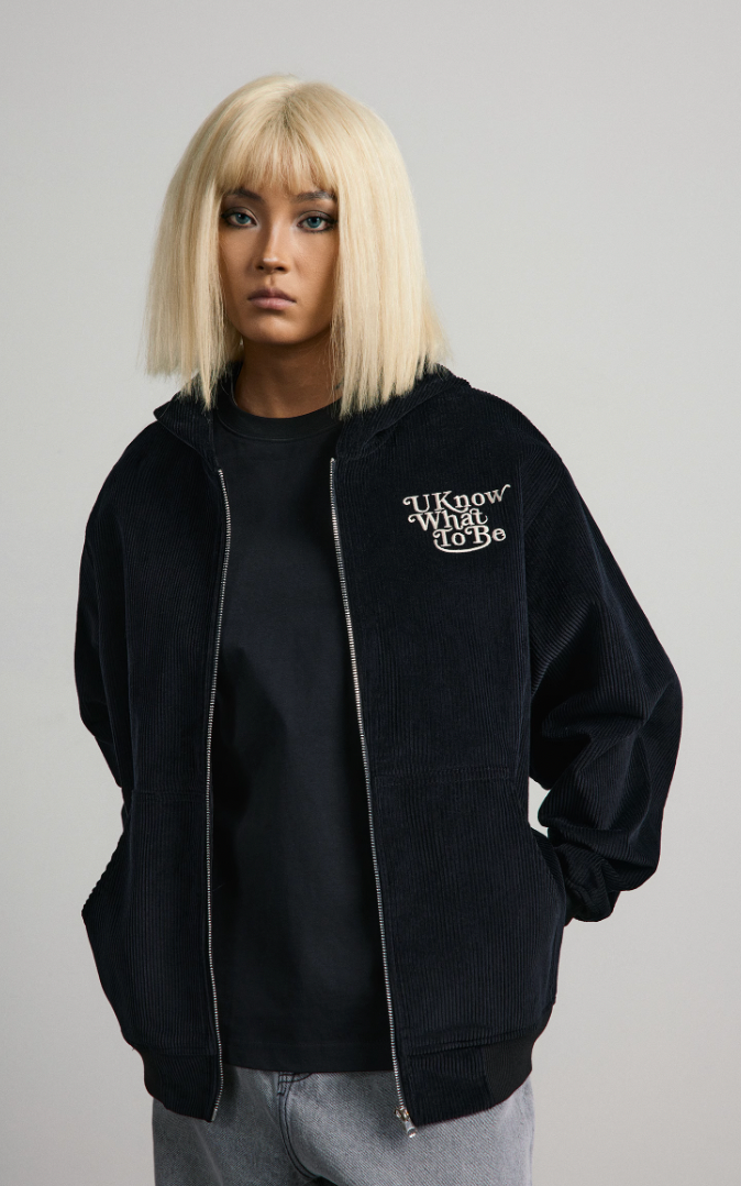 ANTIDOTE Corduroy Embroidered Hooded Jacket