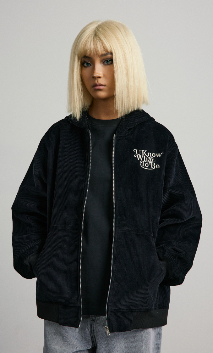 ANTIDOTE Corduroy Embroidered Hooded Jacket
