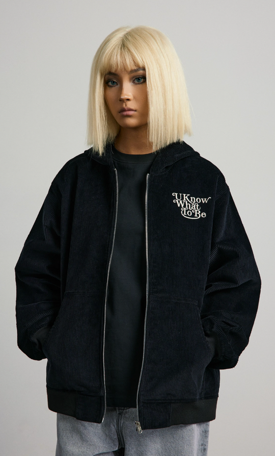 ANTIDOTE Corduroy Embroidered Hooded Jacket