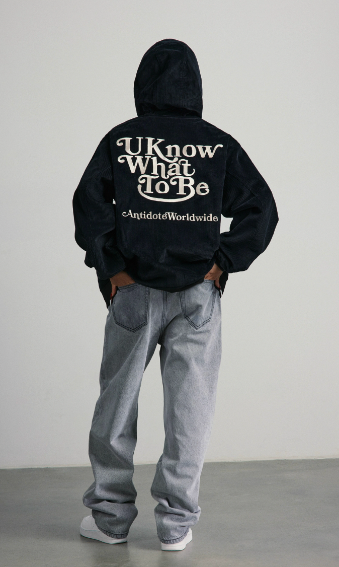 ANTIDOTE Corduroy Embroidered Hooded Jacket