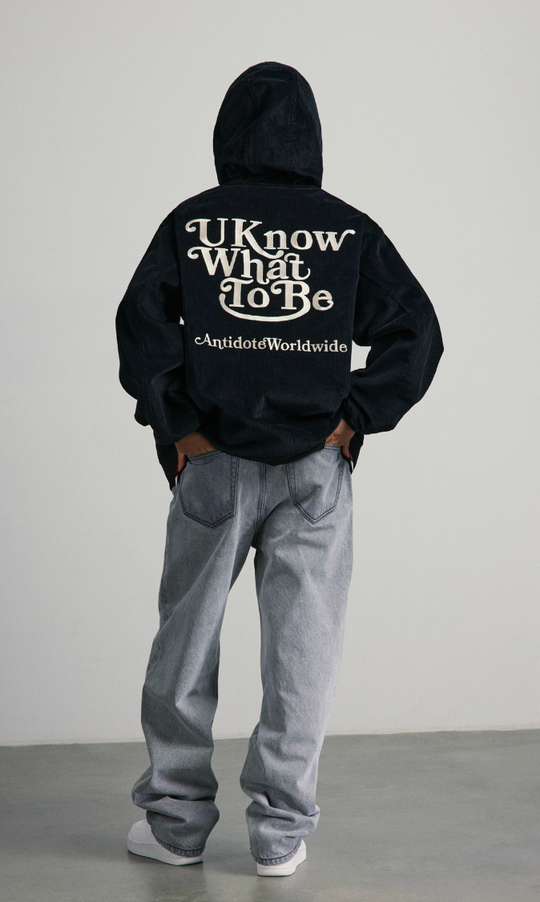 ANTIDOTE Corduroy Embroidered Hooded Jacket