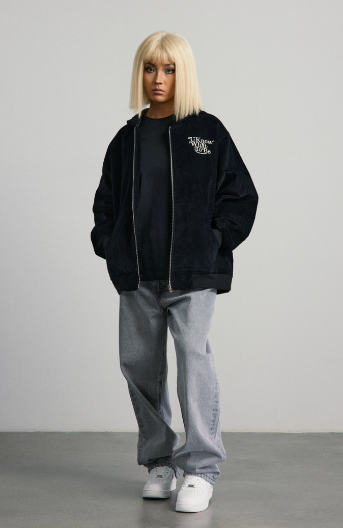 ANTIDOTE Corduroy Embroidered Hooded Jacket