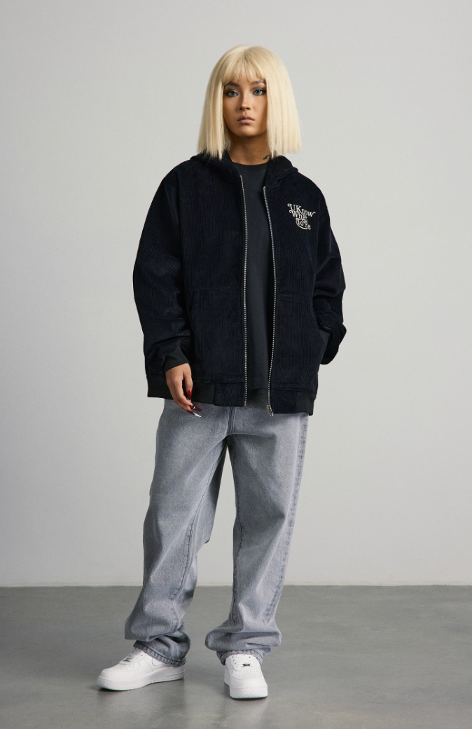 ANTIDOTE Corduroy Embroidered Hooded Jacket