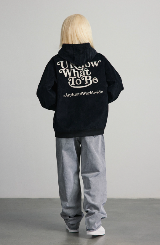 ANTIDOTE Corduroy Embroidered Hooded Jacket
