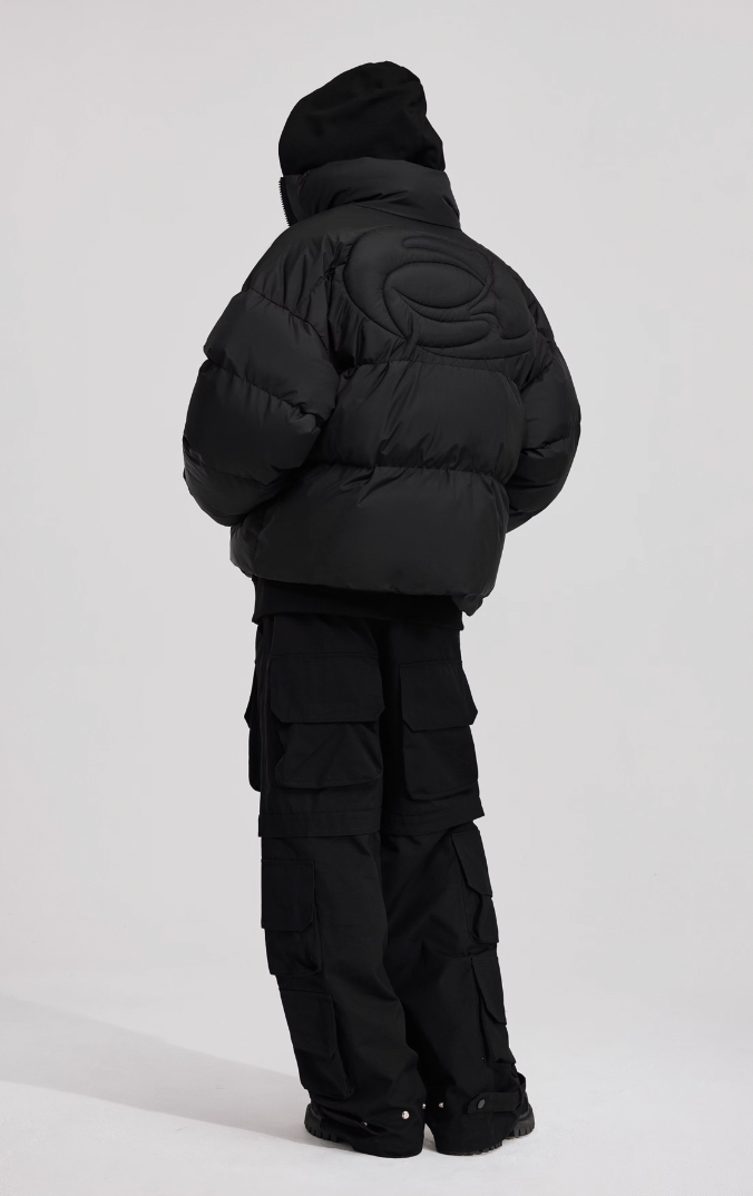 ANTIDOTE 3D Icon Embossed Embroidery Short Jacket