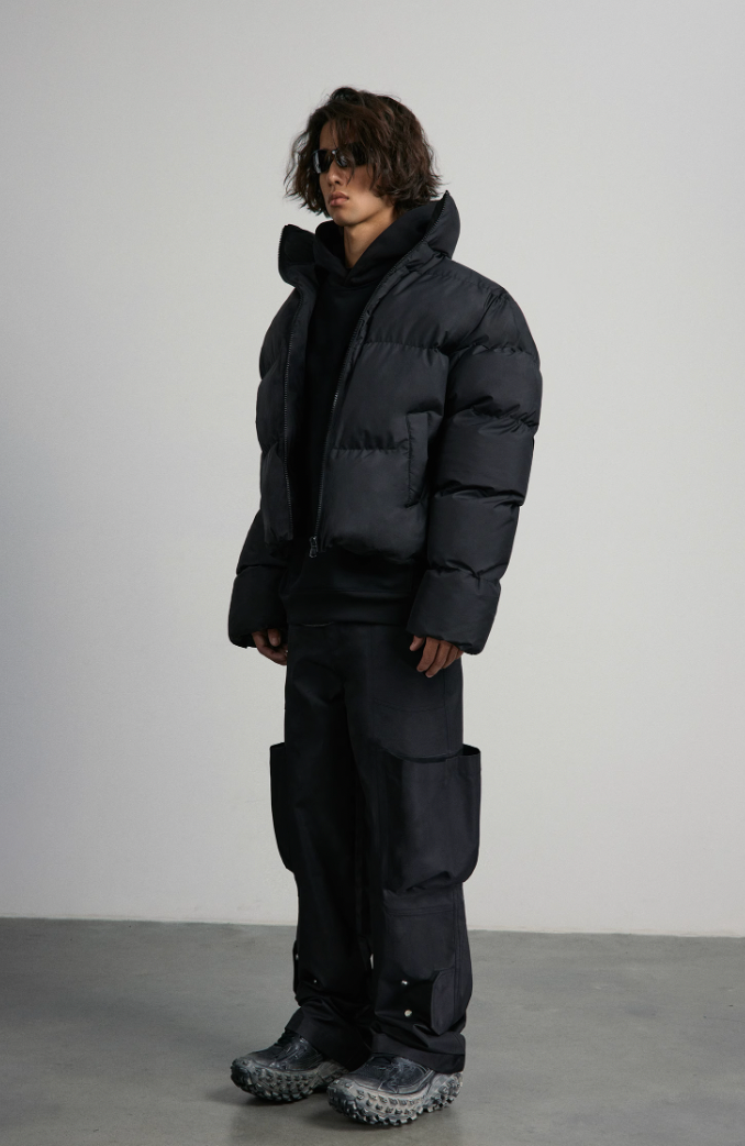 ANTIDOTE 3D Icon Embossed Embroidery Short Jacket