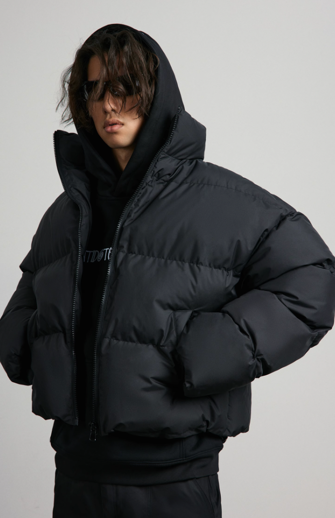 ANTIDOTE 3D Icon Embossed Embroidery Short Jacket