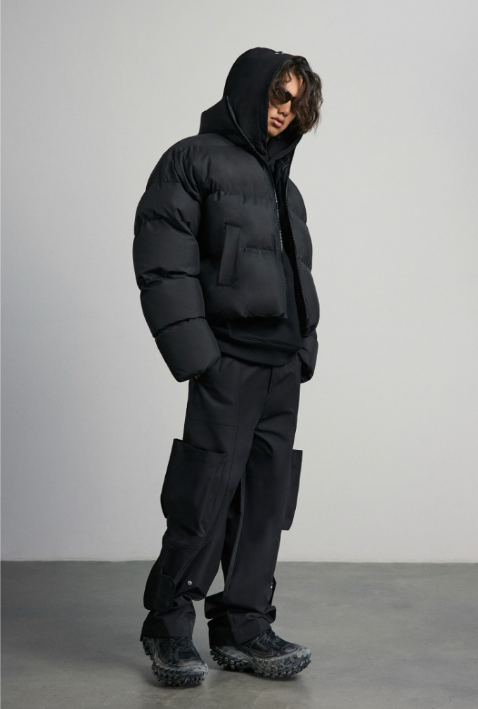 ANTIDOTE 3D Icon Embossed Embroidery Short Jacket