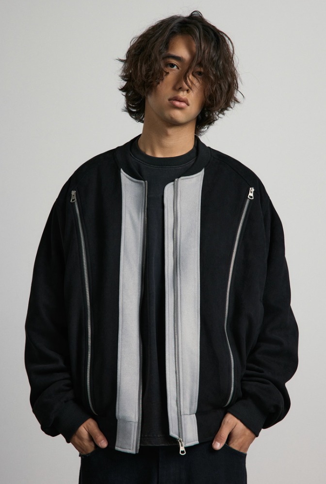 ANTIDOTE Deconstruction Splicing MA1 Suede Jacket