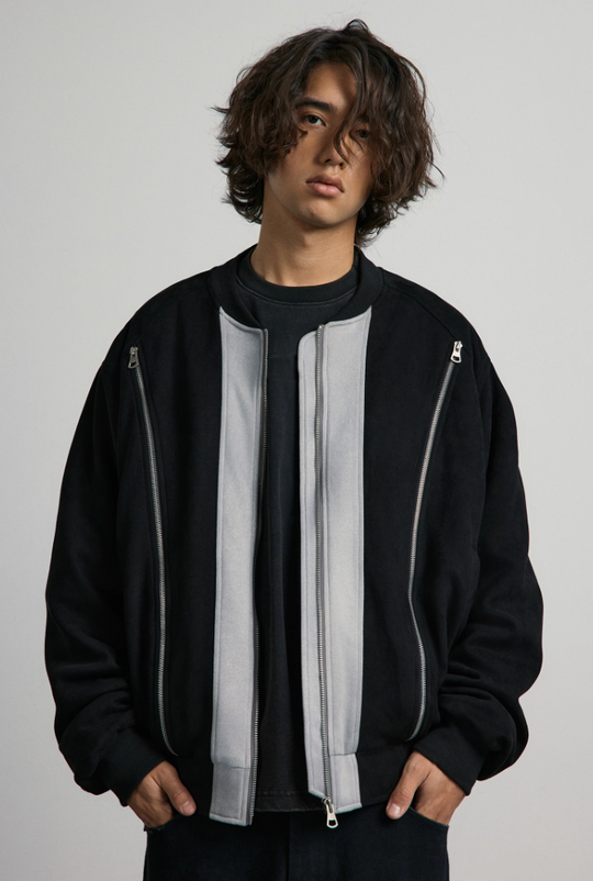 ANTIDOTE Deconstruction Splicing MA1 Suede Jacket