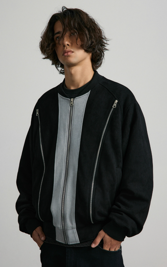 ANTIDOTE Deconstruction Splicing MA1 Suede Jacket