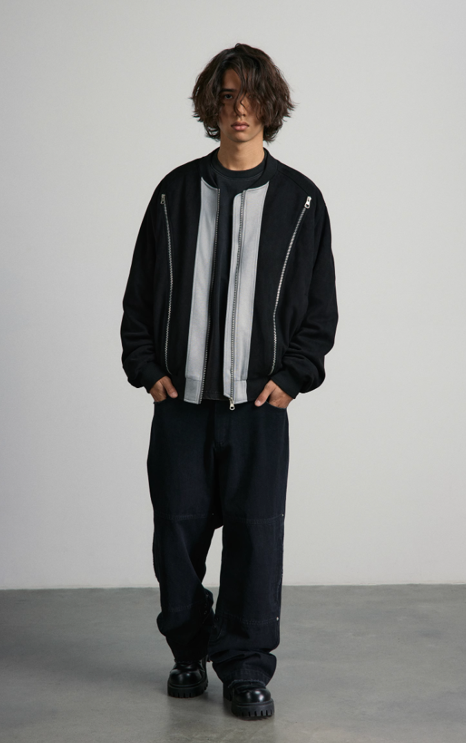 ANTIDOTE Deconstruction Splicing MA1 Suede Jacket