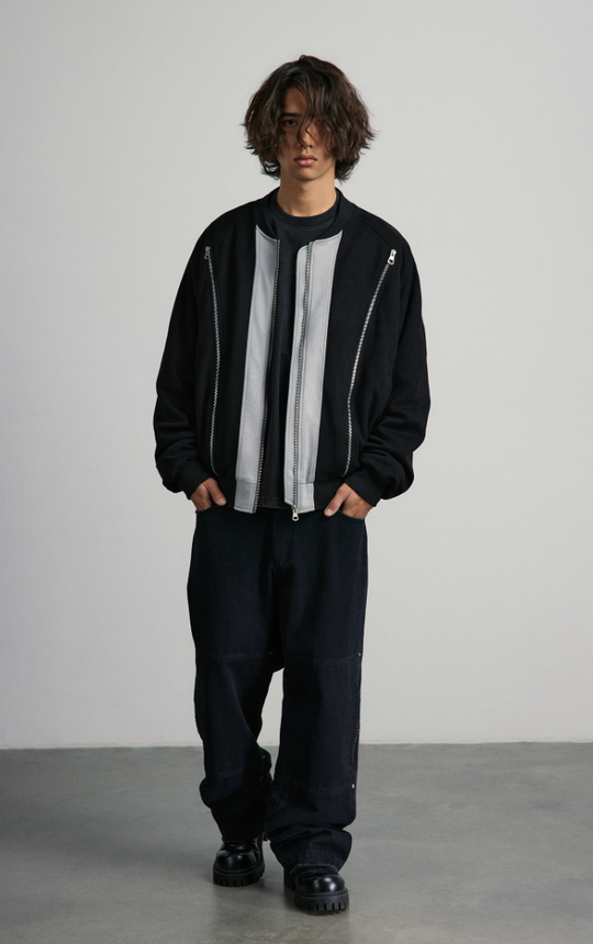 ANTIDOTE Deconstruction Splicing MA1 Suede Jacket