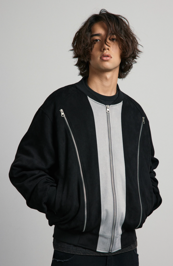 ANTIDOTE Deconstruction Splicing MA1 Suede Jacket