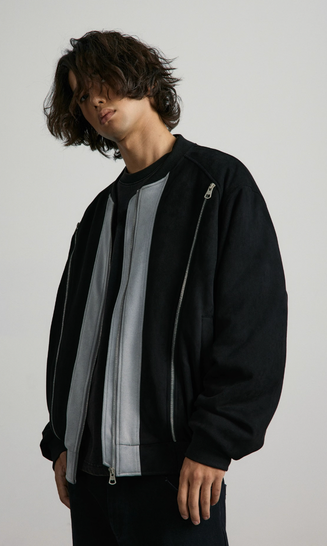 ANTIDOTE Deconstruction Splicing MA1 Suede Jacket