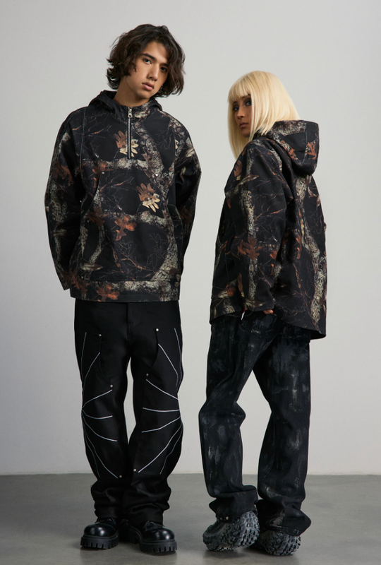 ANTIDOTE Leaf Camouflage Half Jacket